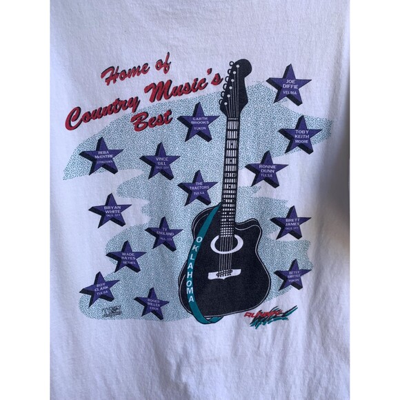Vintage 90s Oklahoma Home of Country Music’s Best Stars Tshirt Size M - Picture 3 of 10
